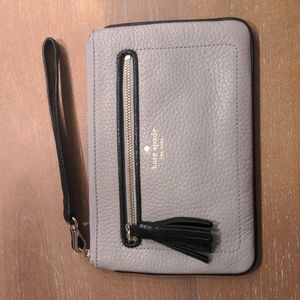 Gray & Black Kate Spade wristlet